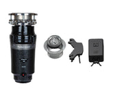 Batch Feed Waste Disposer System Kit with 3-Bolt Mount 3/4 HP Disposer